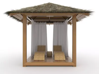 Poolside Cabana 20 3D model
