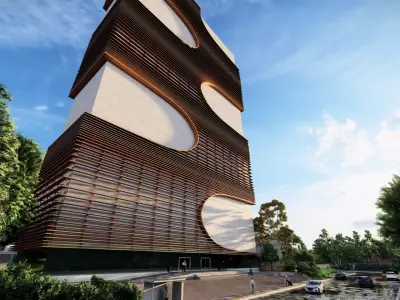 Plaza Building Low-poly 3D model