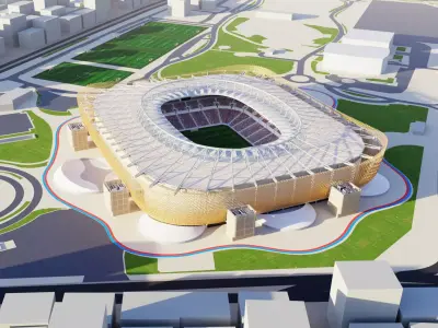 Al Rayyan Stadium fifa world cup 2022 qatar 3D model
