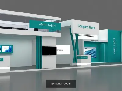 10 Exhibition Stand Stall Booth 3D Model Collection 4 3D Model Pack