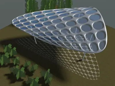 Parametric pavilion scene 2348 3D model