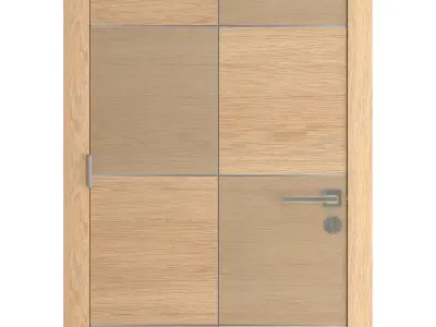Door-073 modern wooden door 3D model