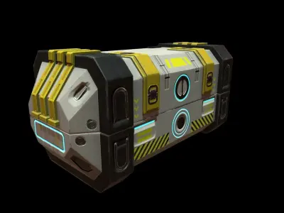 Sc-Fi box Low-poly 3D model