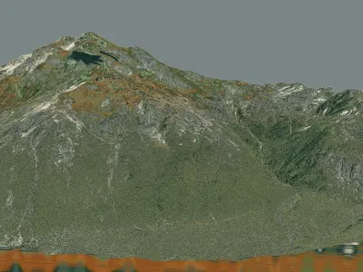 Glacier Peak 3d model terrain Low-poly 3D model