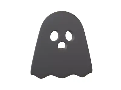 Ghost Symbol v1 001 Low-poly 3D model