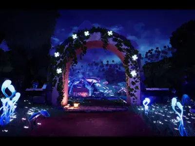 Modular Stylized Village Low-poly 3D model