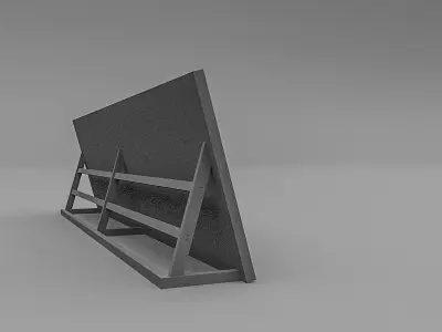 3D Floor Sign Model Low-poly 3D model