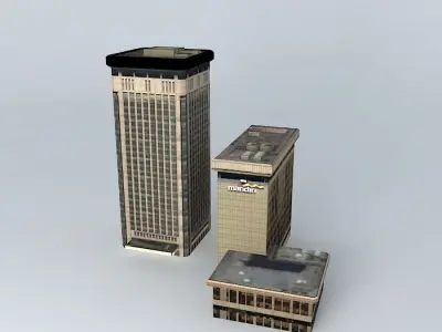 Tower of Bank Syariah Mandiri 3D model