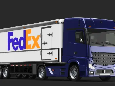  Detailed Large Fedex Truck 
