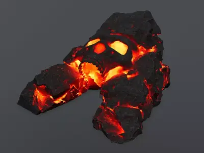 Skull Cave Low-poly 3D model
