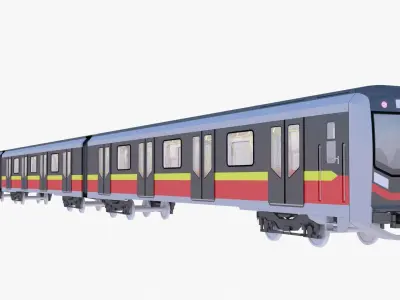 Warsaw metro train 3D model