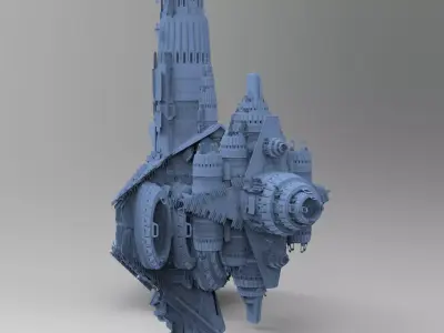 Star Freighter Grand battleship 2 designs 3D model