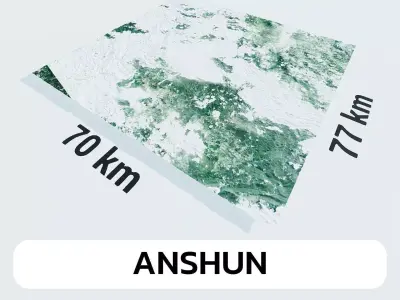 Anshun China City Landscape 3D Model 3D model