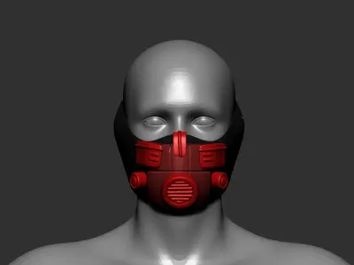 helmet high poly sculpt 3d printable  3D model 75