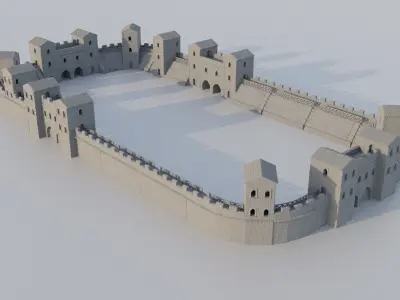 Roman Fort Tabletop Terrain 28 MM 3D print model