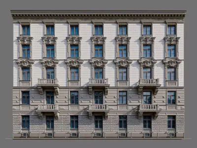 Old building in an eclectic style 3D model