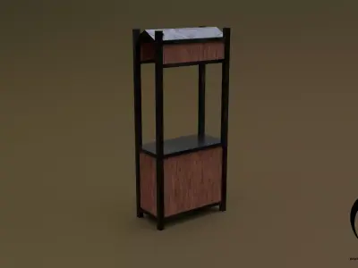 Trade stand 18 R Low-poly 3D model