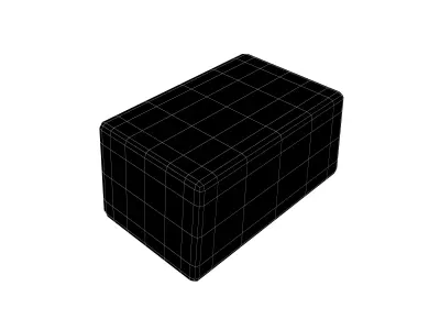 Rectangle Gummy Candy V2 002 Low-poly 3D model