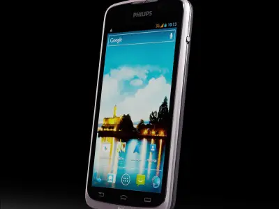 Philips Xenium W832 Grey Low-poly 3D model