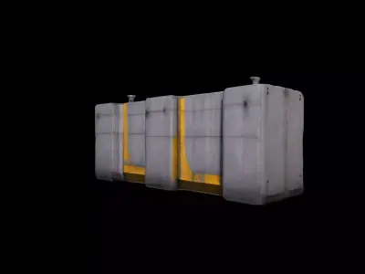  3d Render Concrete Barrier Traffic Isolated 3D model