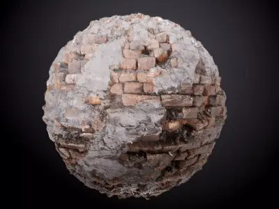 Brick Wall Concrete Sloppy Seamless PBR Texture Texture