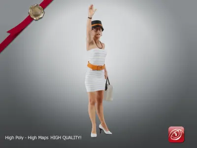 Casual Female A CC 21 30 002 3D model