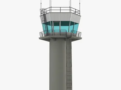 Airport Air Traffic Control Tower M 1 3D model