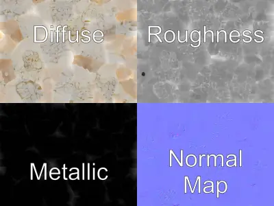 Crystalline Grotto Formation model pack Low-poly 3D model