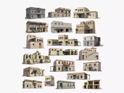20 Arab Collection Low-poly 3D model  3D Model Pack