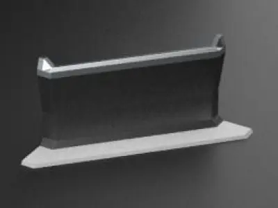 Modular Fort Walls Low-poly 3D model