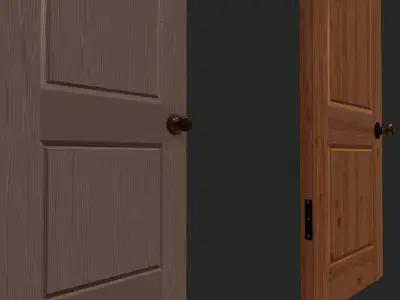 Game Ready Interior Doors Low-poly 3D model