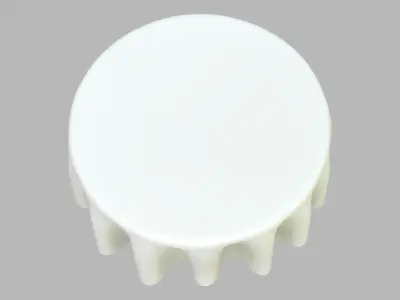 Round Table With Table Cloth Low-poly 3D model