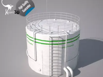 Bio Ethanol Tank Low-poly 3D model