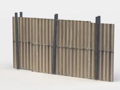 Steel plates Low-poly 3D model