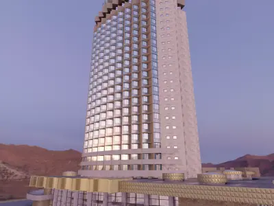 Hotel Kazakhstan 3d model 3D model