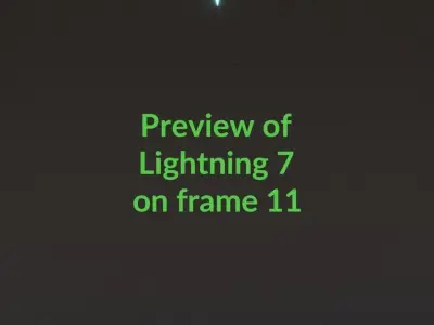 Animated Lightning v7 Low-poly 3D model