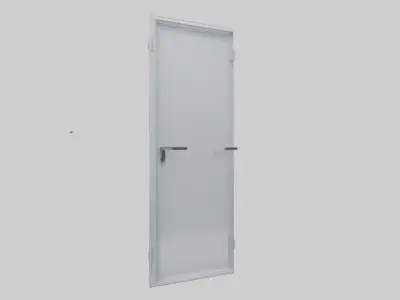 Transparent door model Low-poly 3D model