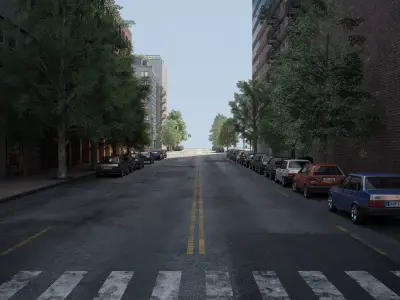 Realistic City District C17-A29 3D model