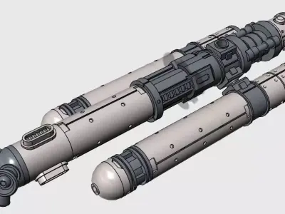 Customizable Fuel Tanks and Booster for sci-fi Mecha 3D print model