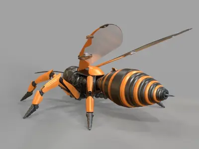 Robot wasp mechanical 3D model