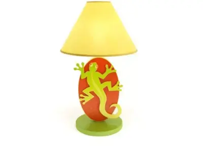 Colorful Lizard Lamp 3D model