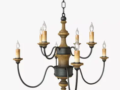 Currey and Company - Abbey Chandelier Lighting 3D model
