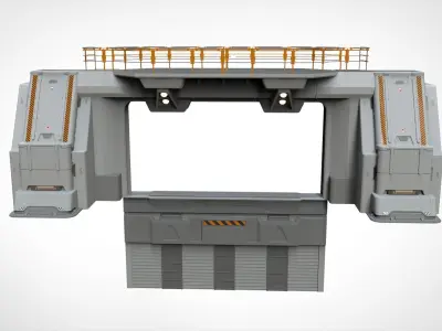 sci fi door 4 3D model