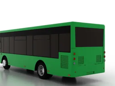 Bus Bogdan A50110 UA Low  Low-poly 3D model