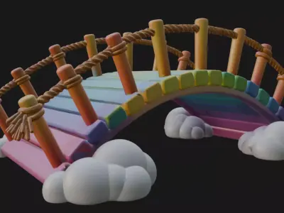 cartoony Bridge 3d Model 3D model