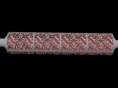 rolling pin cookie stencil 3D model