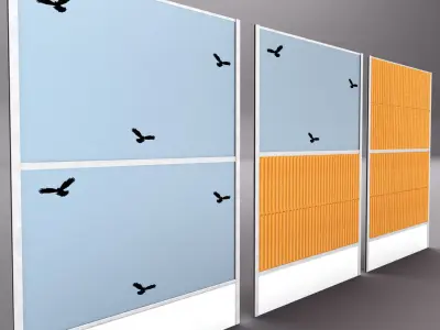 Noise barrier 3D model