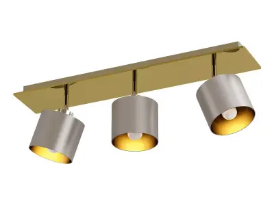 Valbiano light track fixture - gold 3D model