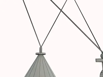 Shape Up 3 Piece chandelier 3D model