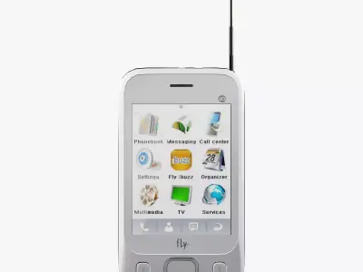 Fly E141 TV White Low-poly 3D model